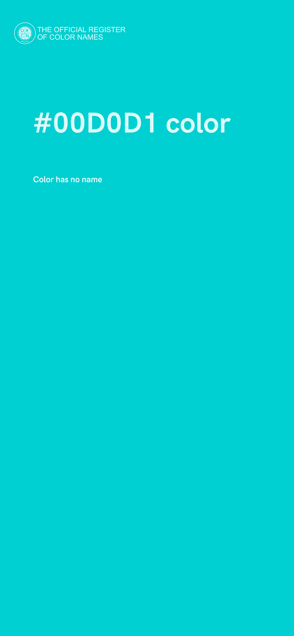 #00D0D1 color image