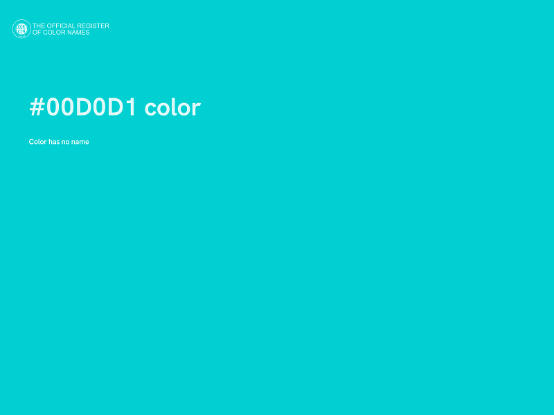 #00D0D1 color image