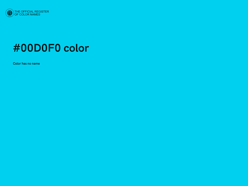 #00D0F0 color image