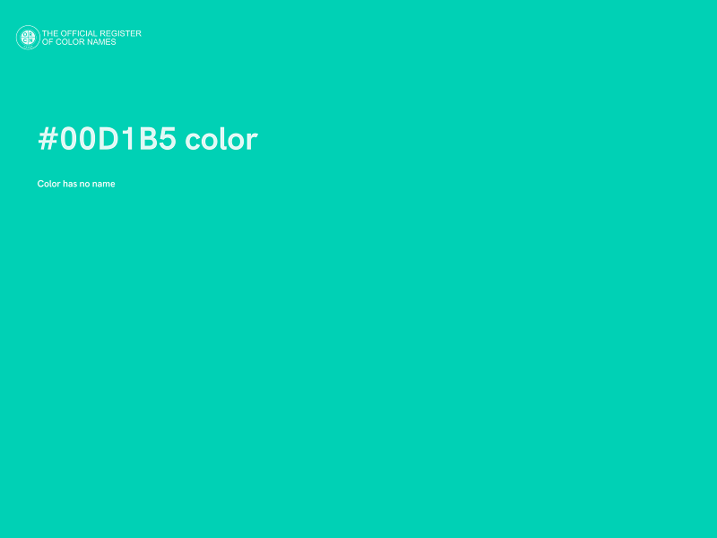 #00D1B5 color image