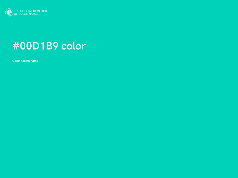 #00D1B9 color image