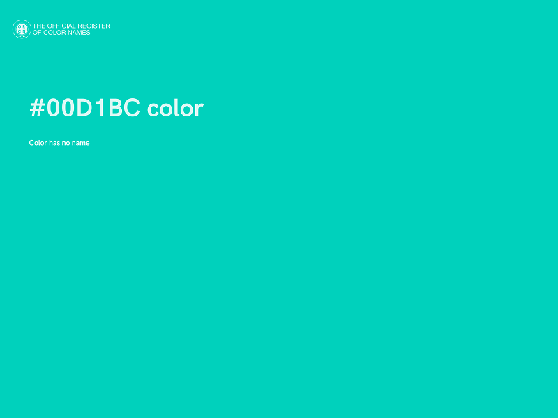 #00D1BC color image