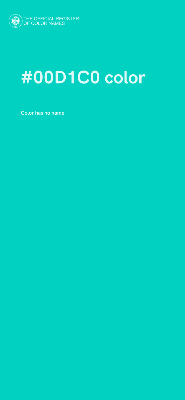 #00D1C0 color image