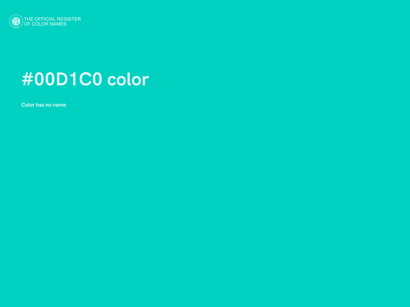 #00D1C0 color image