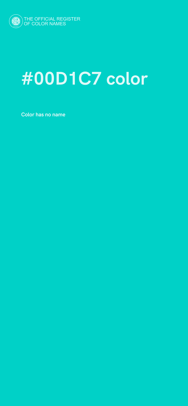 #00D1C7 color image