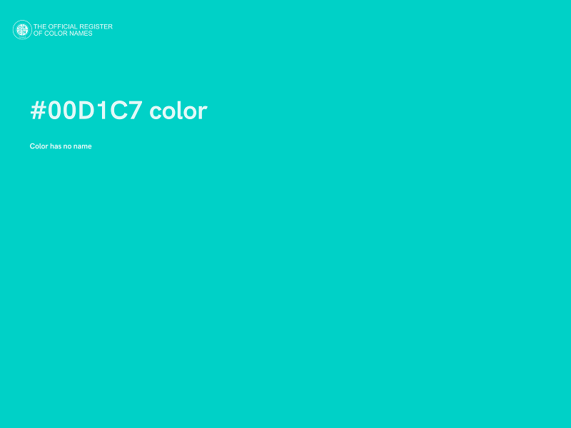 #00D1C7 color image