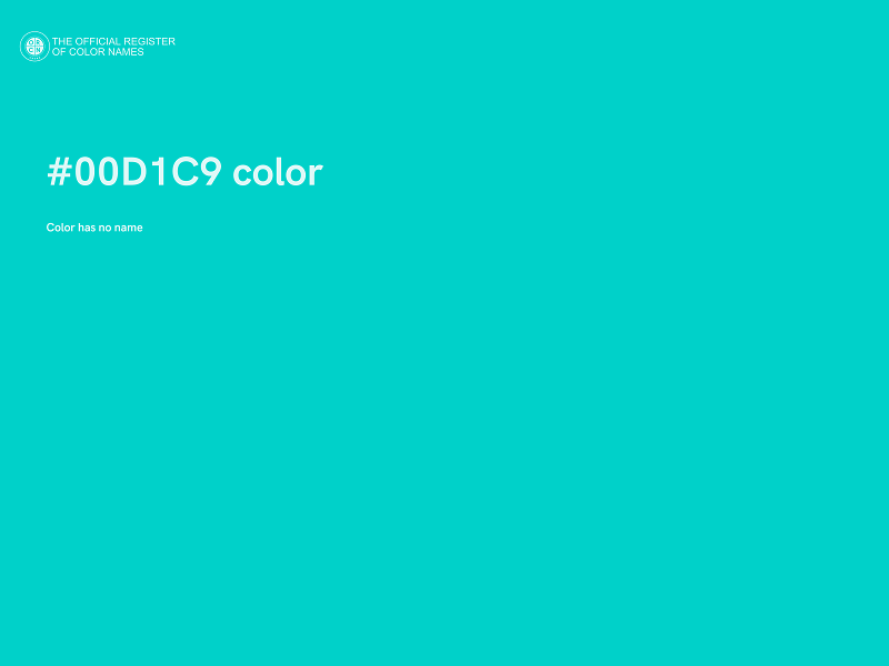 #00D1C9 color image