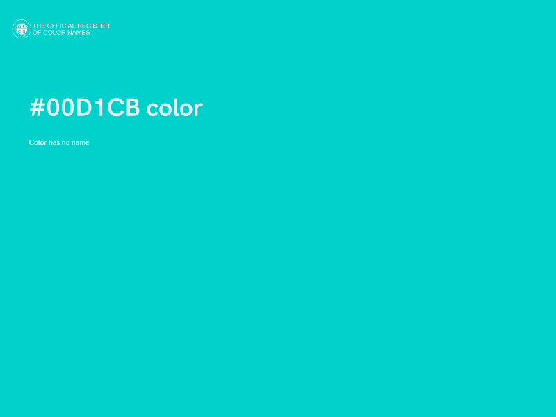 #00D1CB color image