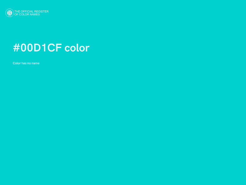 #00D1CF color image