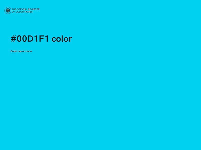 #00D1F1 color image