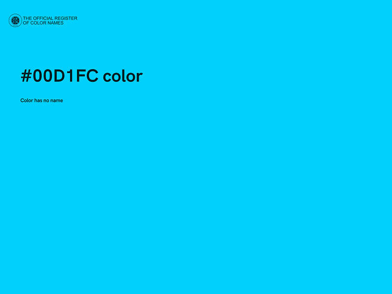 #00D1FC color image