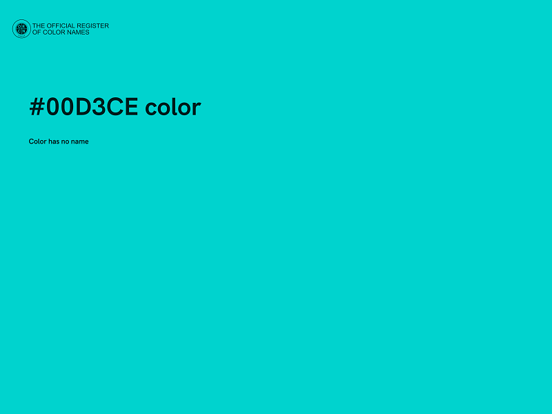 #00D3CE color image