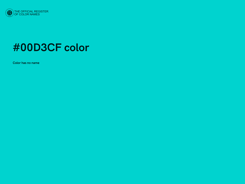 #00D3CF color image