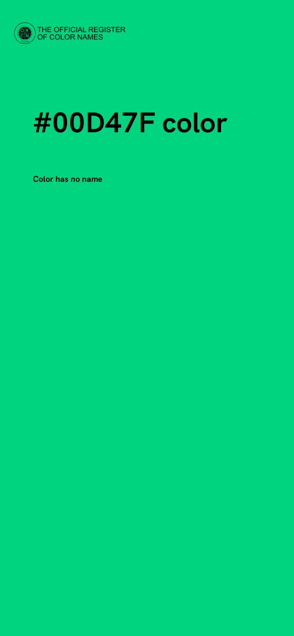 #00D47F color image