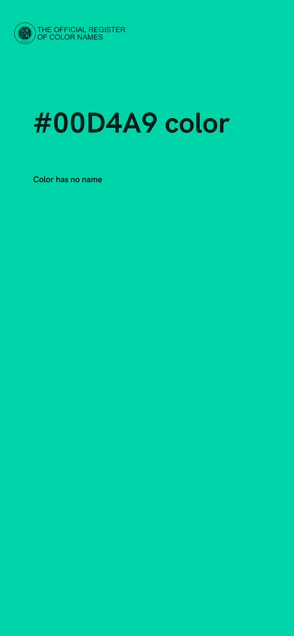 #00D4A9 color image