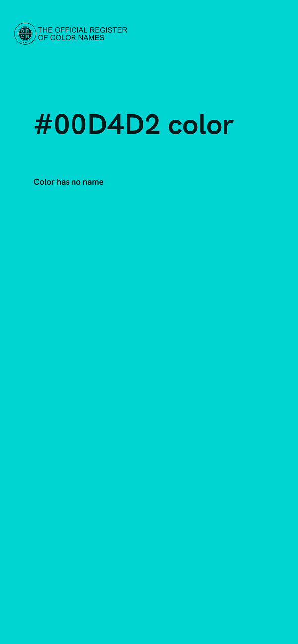 #00D4D2 color image