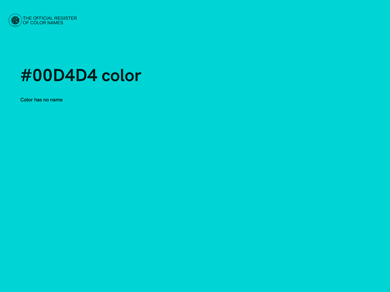#00D4D4 color image