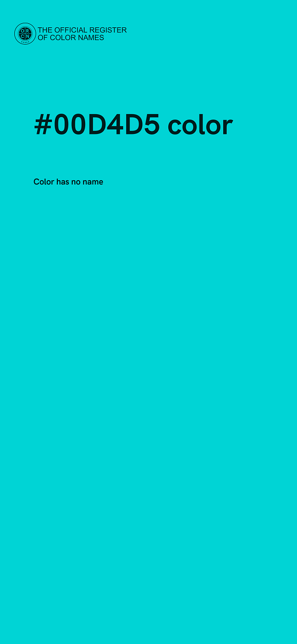 #00D4D5 color image