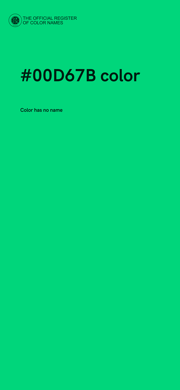 #00D67B color image