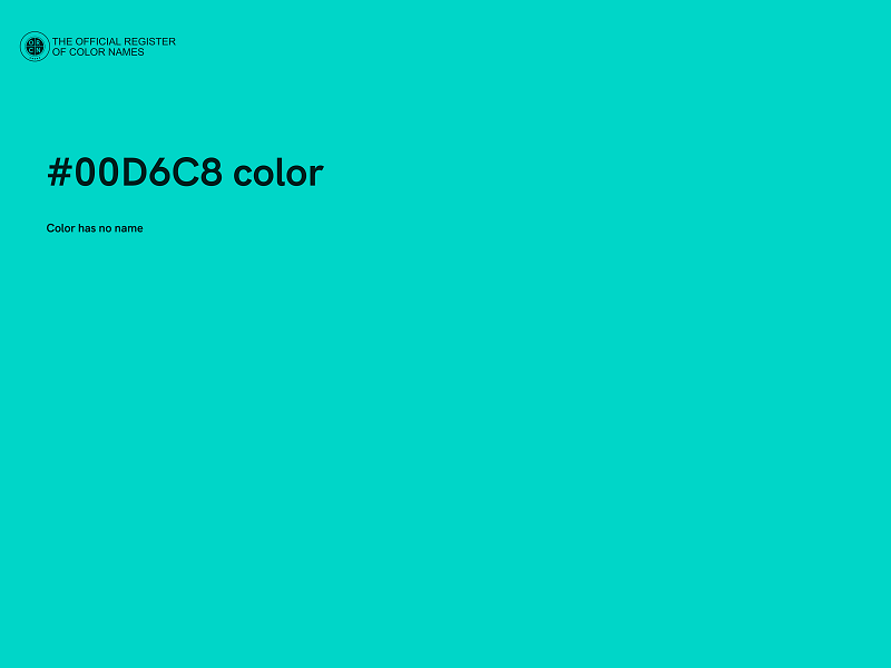 #00D6C8 color image