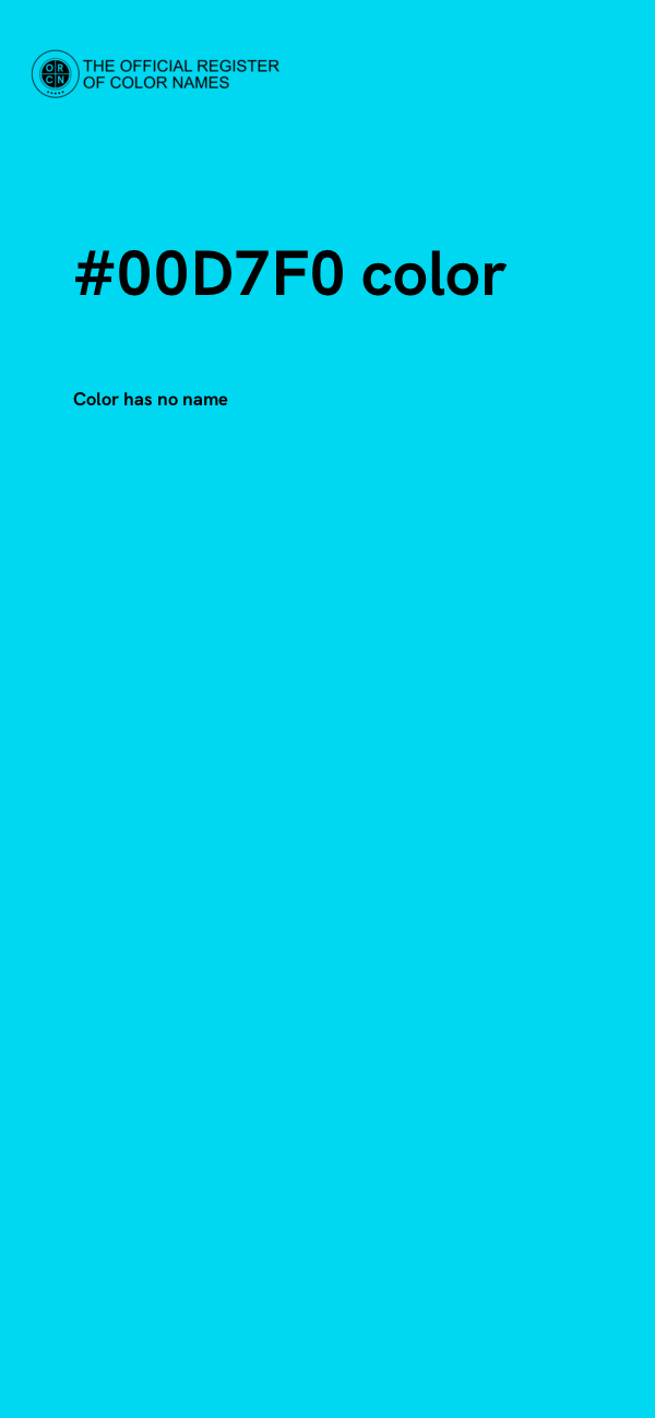 #00D7F0 color image