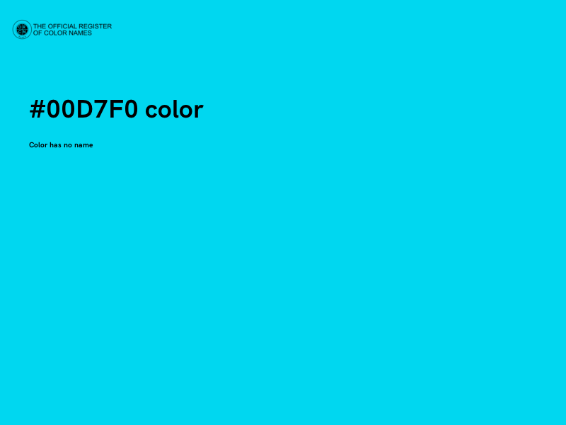#00D7F0 color image