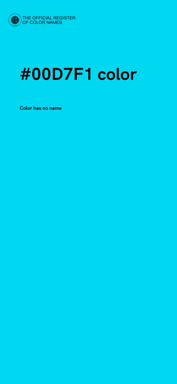 #00D7F1 color image