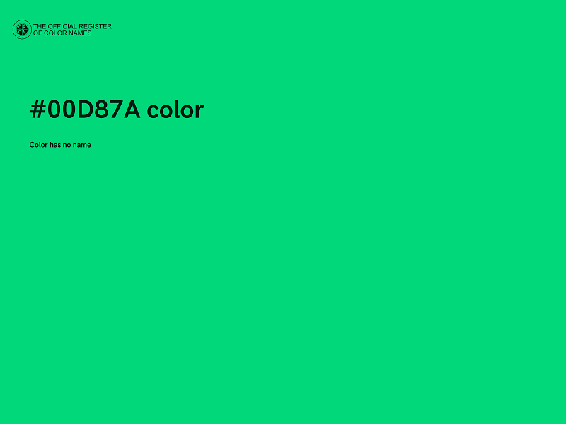 #00D87A color image