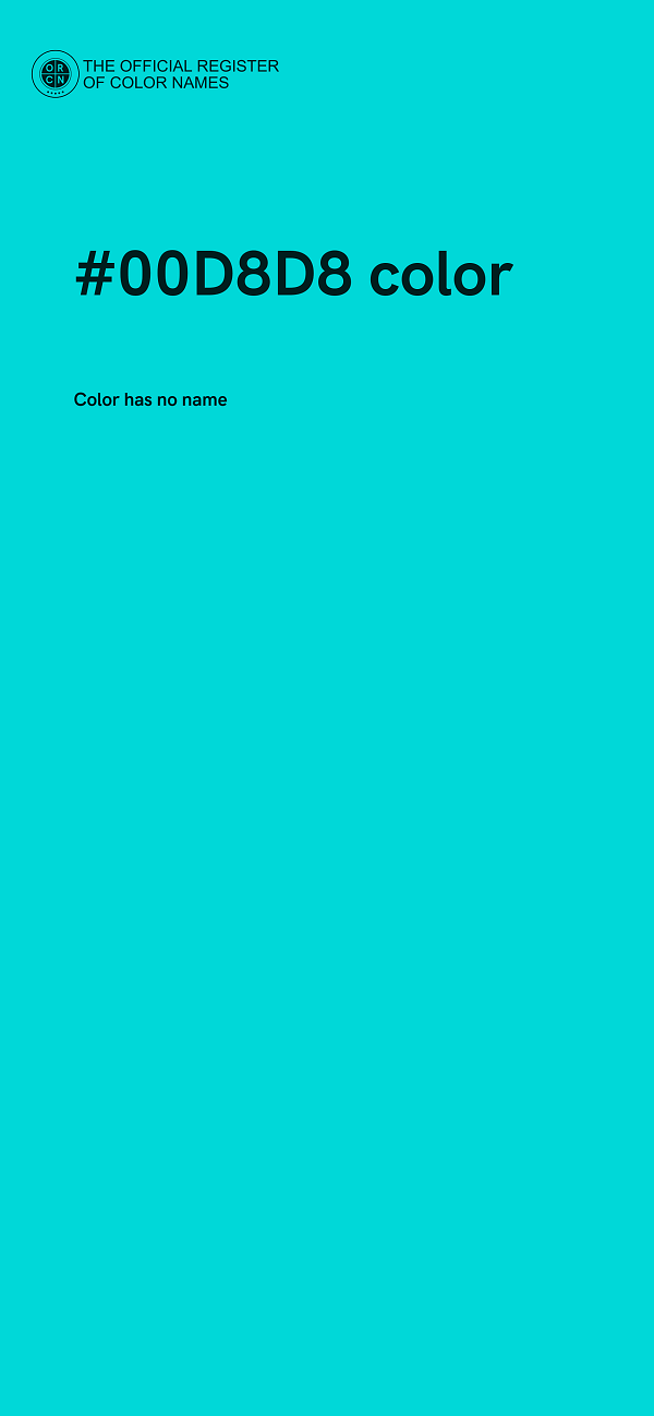 #00D8D8 color image