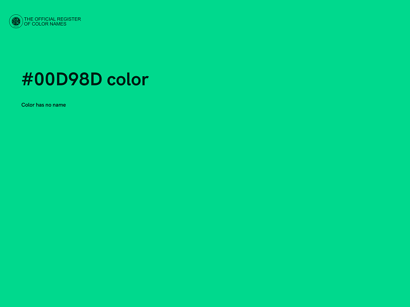 #00D98D color image