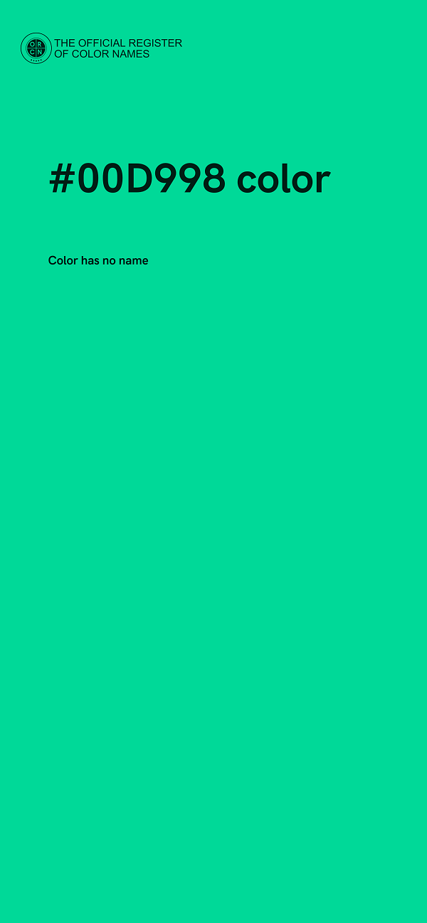 #00D998 color image