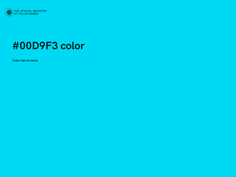 #00D9F3 color image