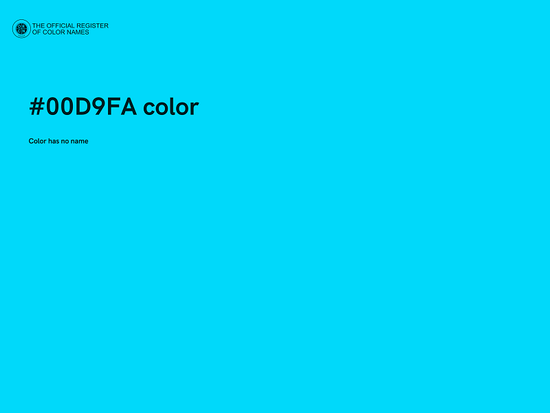 #00D9FA color image