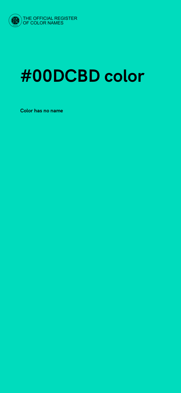 #00DCBD color image