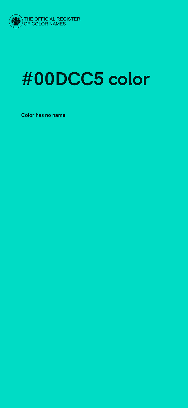 #00DCC5 color image