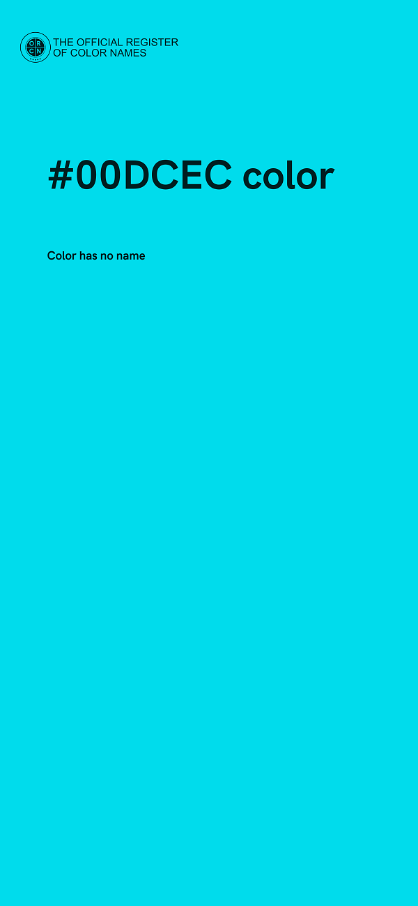 #00DCEC color image