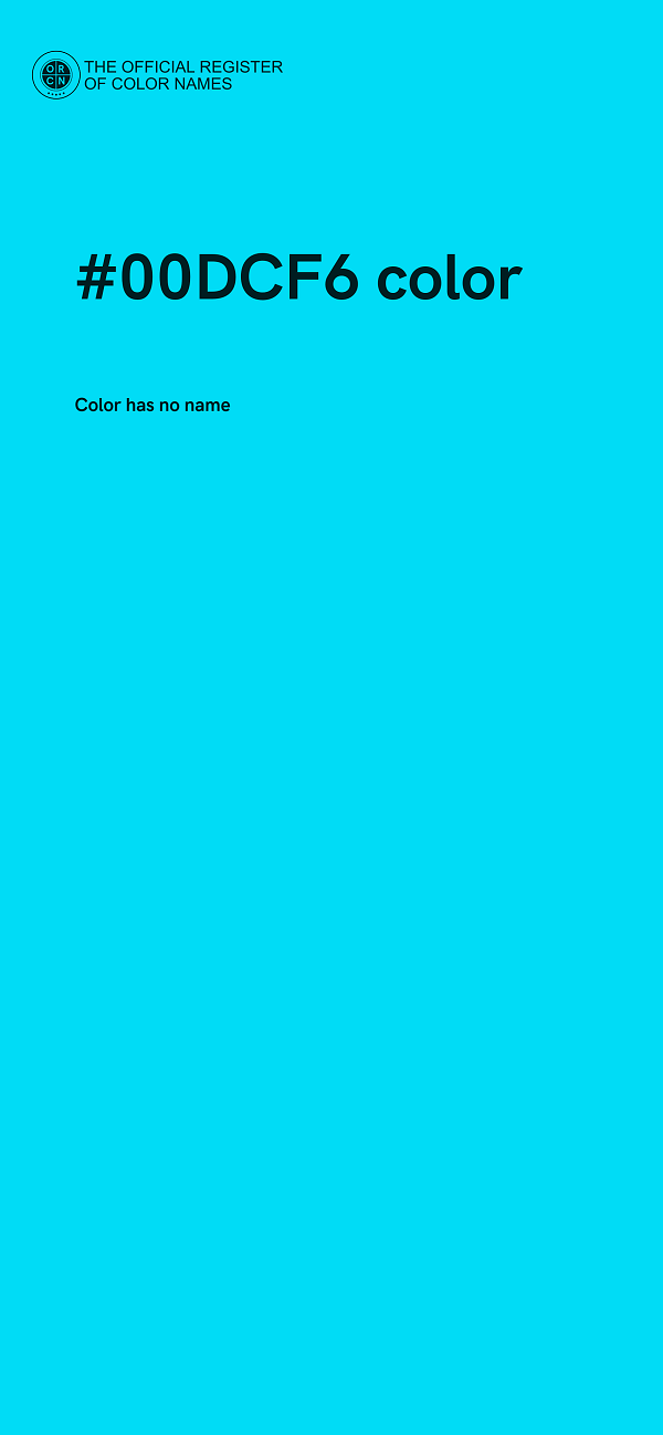 #00DCF6 color image