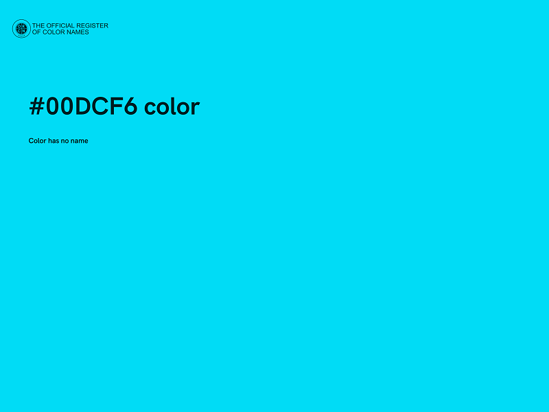 #00DCF6 color image
