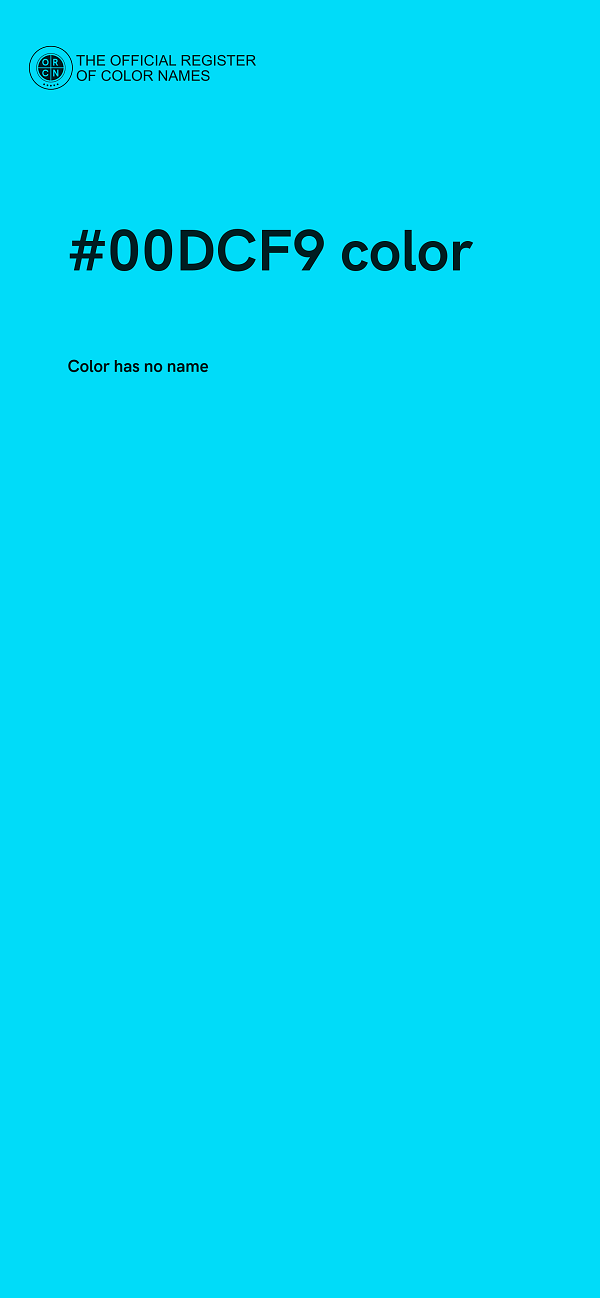 #00DCF9 color image