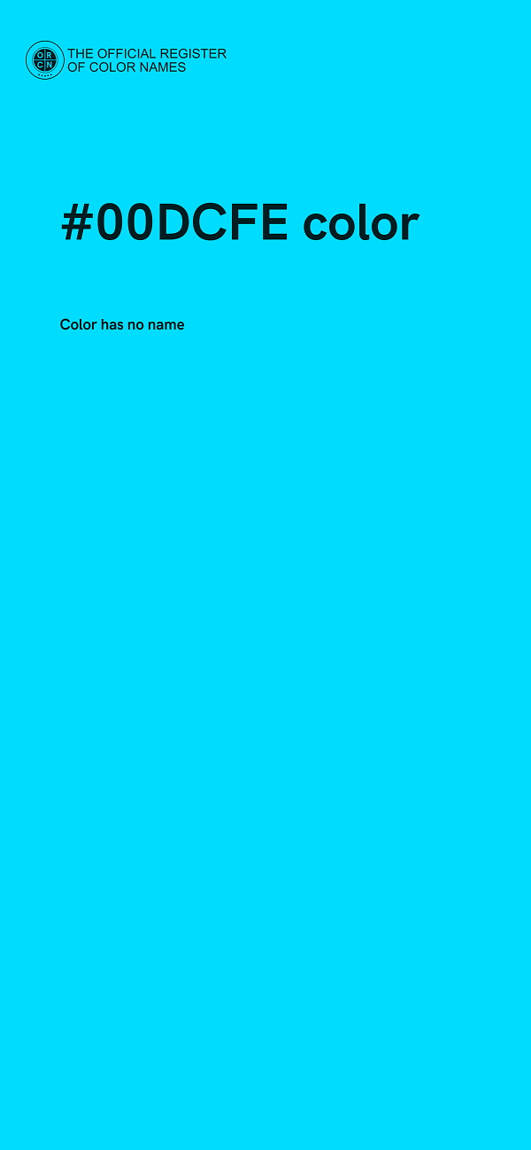 #00DCFE color image