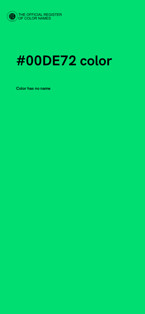 #00DE72 color image