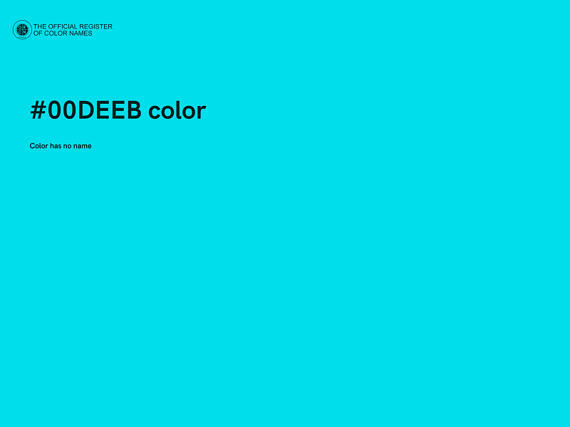 #00DEEB color image