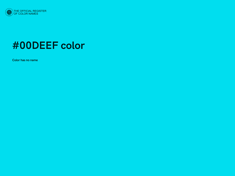 #00DEEF color image