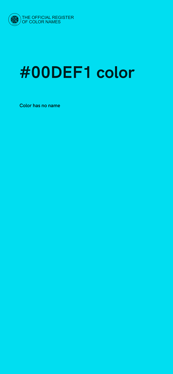 #00DEF1 color image