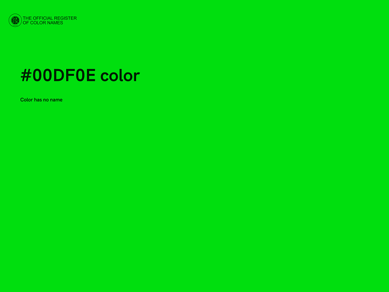 #00DF0E color image