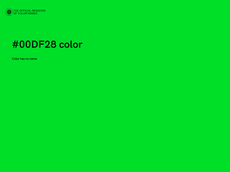 #00DF28 color image