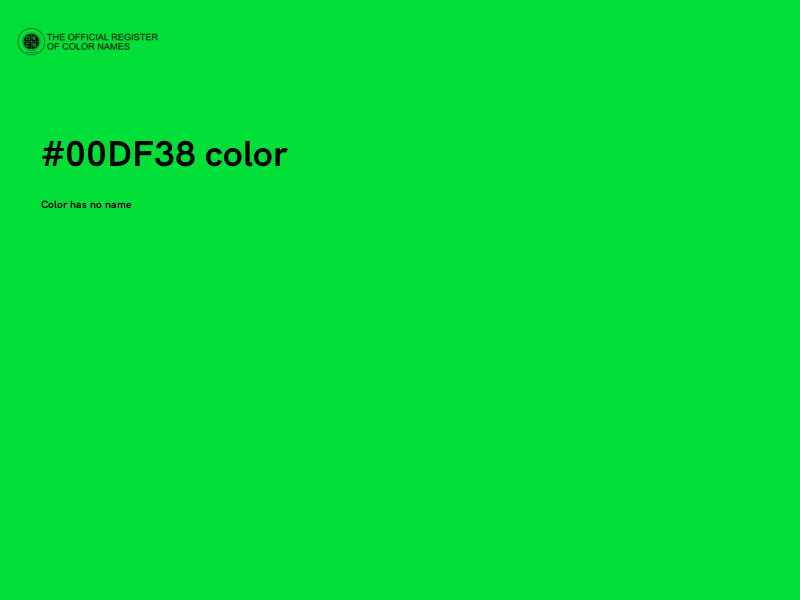 #00DF38 color image