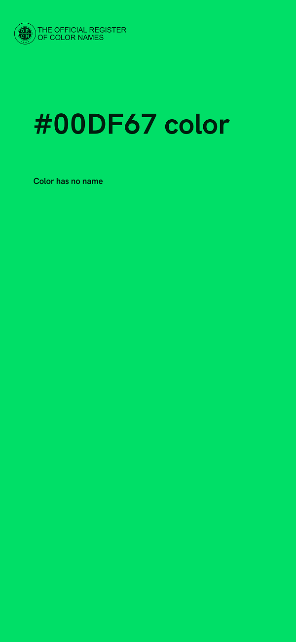 #00DF67 color image