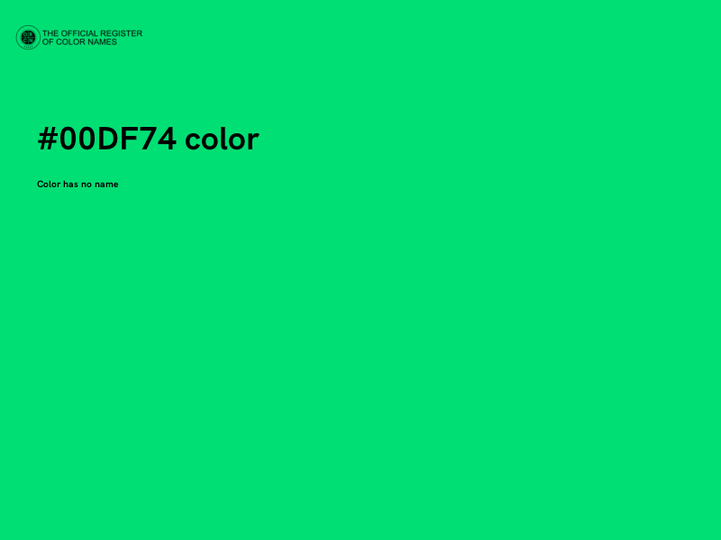 #00DF74 color image