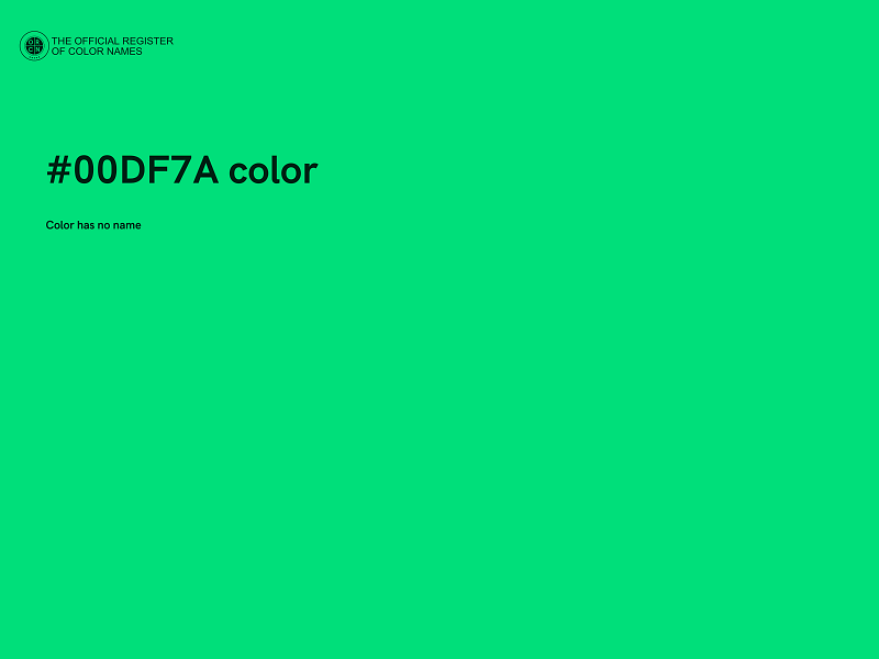 #00DF7A color image